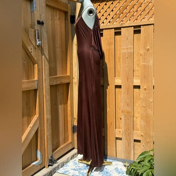 🆕 RAT & BOA 🧿 NWOT Deia Slinky Little Brown Jersey Dress, Sz M US 6 - Picture 9 of 16